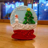 Decorated snowglobe cookie, gingerbread