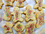 Holiday Sprinkle Shortbread Cut-Out Cookies