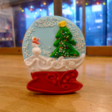 Decorated Snowglobe cookie, shortbread