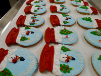 Decorated Snowglobe cookie, shortbread