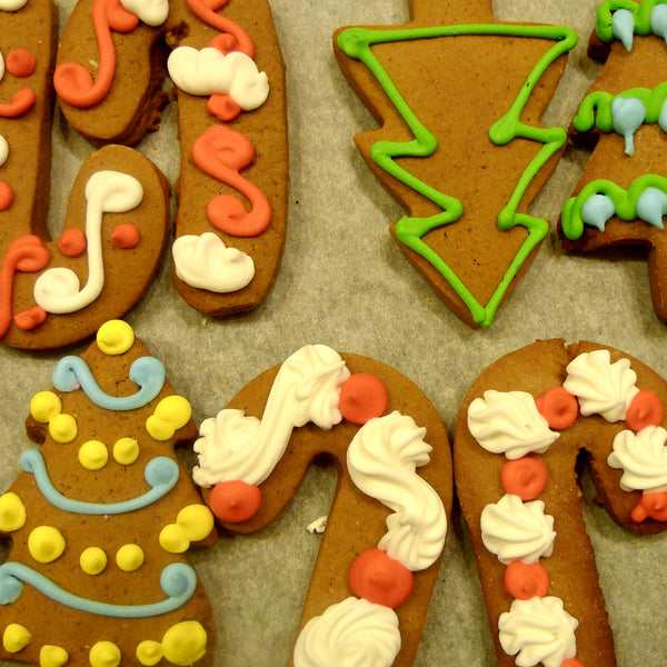 Decorated Small, Gingerbread Cookies