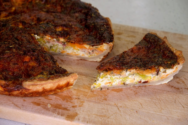 Leek, Bacon and Cheddar - Large 8” Quiche