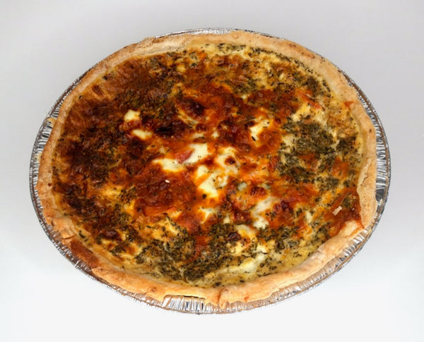 Spinach and Roast Pepper Quiche